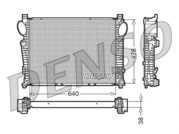Радиатор двигателя DRM17095 (Denso)