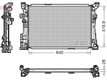 Радіатор двигуна DRM17097 (Denso)