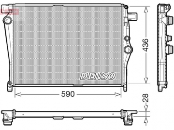 Радиатор двигателя DRM17105 (Denso)