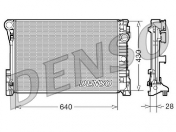 Радіатор двигуна DRM17110 (Denso)