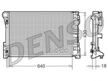Радиатор двигателя DRM17111 (Denso)