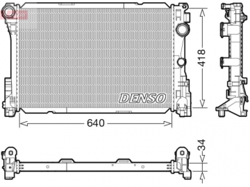 Радиатор двигателя DRM17115 (Denso)
