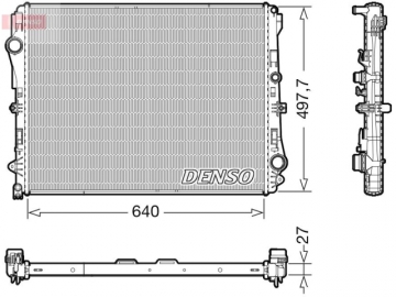 Радиатор двигателя DRM17116 (Denso)