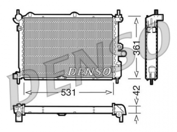 Радиатор двигателя DRM20014 (Denso)