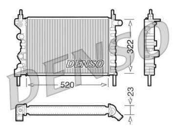 Радіатор двигуна DRM20031 (Denso)