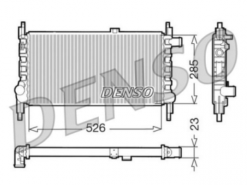 Радіатор двигуна DRM20035 (Denso)