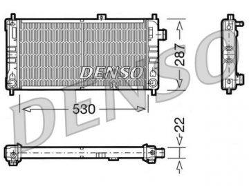 Радіатор двигуна DRM20062 (Denso)