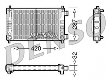 Радіатор двигуна DRM20063 (Denso)