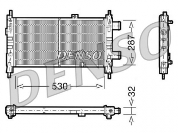 Радиатор двигателя DRM20065 (Denso)