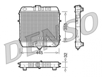 Радиатор двигателя DRM20072 (Denso)