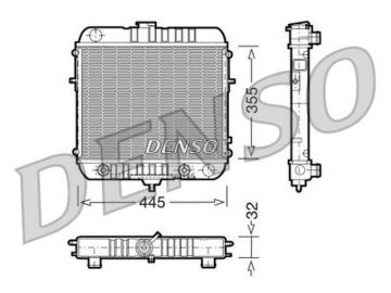 Радиатор двигателя DRM20073 (Denso)