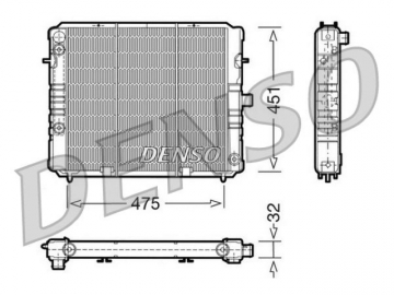 Радиатор двигателя DRM20077 (Denso)