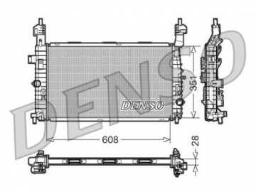 Радиатор двигателя DRM20091 (Denso)