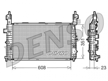 Радиатор двигателя DRM20093 (Denso)