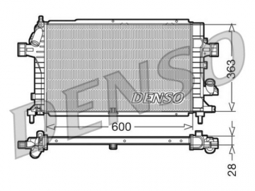 Радіатор двигуна DRM20100 (Denso)