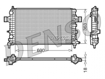 Радиатор двигателя DRM20103 (Denso)