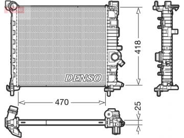 Радиатор двигателя DRM20114 (Denso)