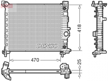 Радиатор двигателя DRM20116 (Denso)