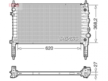 Радиатор двигателя DRM20119 (Denso)