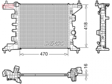 Радиатор двигателя DRM20121 (Denso)