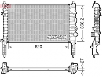Радиатор двигателя DRM20122 (Denso)