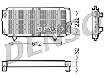 Радиатор двигателя DRM21001 (Denso)