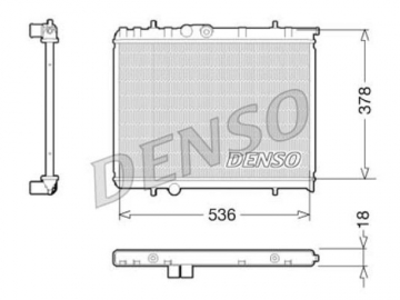 Радіатор двигуна DRM21034 (Denso)