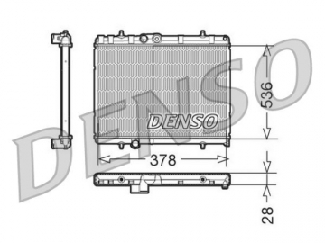 Радиатор двигателя DRM21056 (Denso)