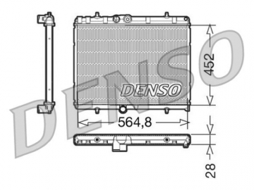 Радіатор двигуна DRM21057 (Denso)