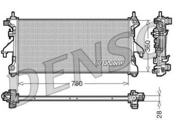 Радиатор двигателя DRM21101 (Denso)
