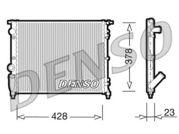 Радіатор двигуна DRM23001 (Denso)