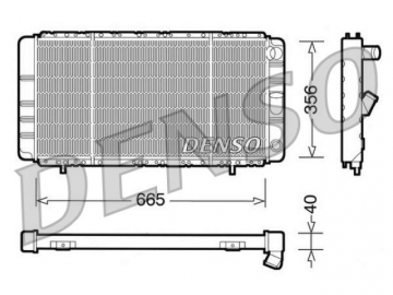 Радіатор двигуна DRM23021 (Denso)