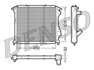 Радиатор двигателя DRM23027 (Denso)