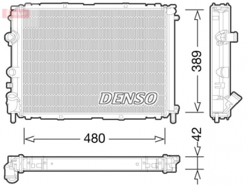 Радиатор двигателя DRM23033 (Denso)