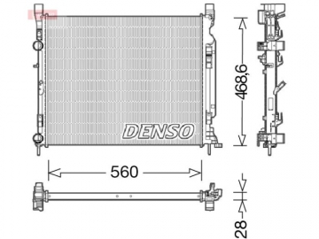 Радіатор двигуна DRM23037 (Denso)