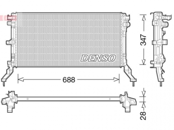 Радіатор двигуна DRM23039 (Denso)