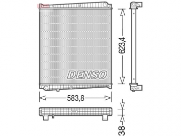 Радіатор двигуна DRM23047 (Denso)
