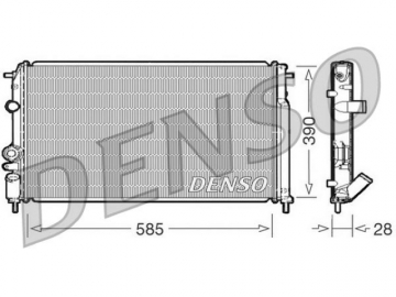 Радіатор двигуна DRM23052 (Denso)