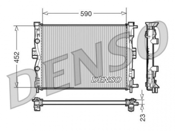 Радиатор двигателя DRM23055 (Denso)