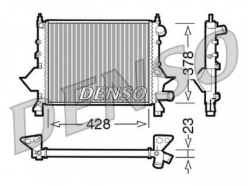 Радіатор двигуна DRM23081 (Denso)