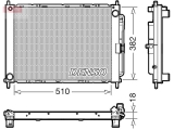 Радиатор двигателя DRM23111 (Denso)