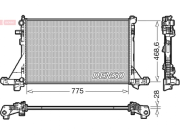 Радиатор двигателя DRM23112 (Denso)