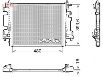 Радиатор двигателя DRM23113 (Denso)