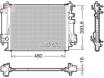 Радіатор двигуна DRM23117 (Denso)