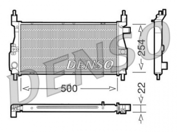 Радіатор двигуна DRM24003 (Denso)