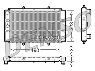 Радиатор двигателя DRM24010 (Denso)