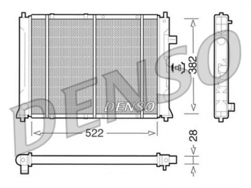 Радиатор двигателя DRM24014 (Denso)