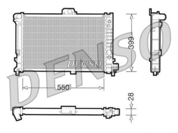 Радиатор двигателя DRM25007 (Denso)