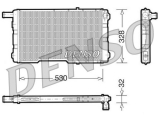 Радиатор двигателя DRM25009 (Denso)