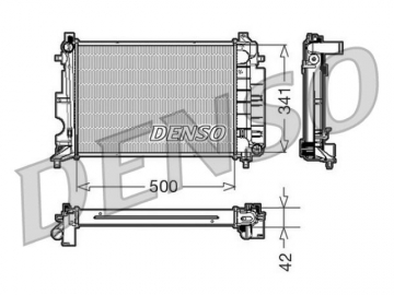 Радиатор двигателя DRM25014 (Denso)
